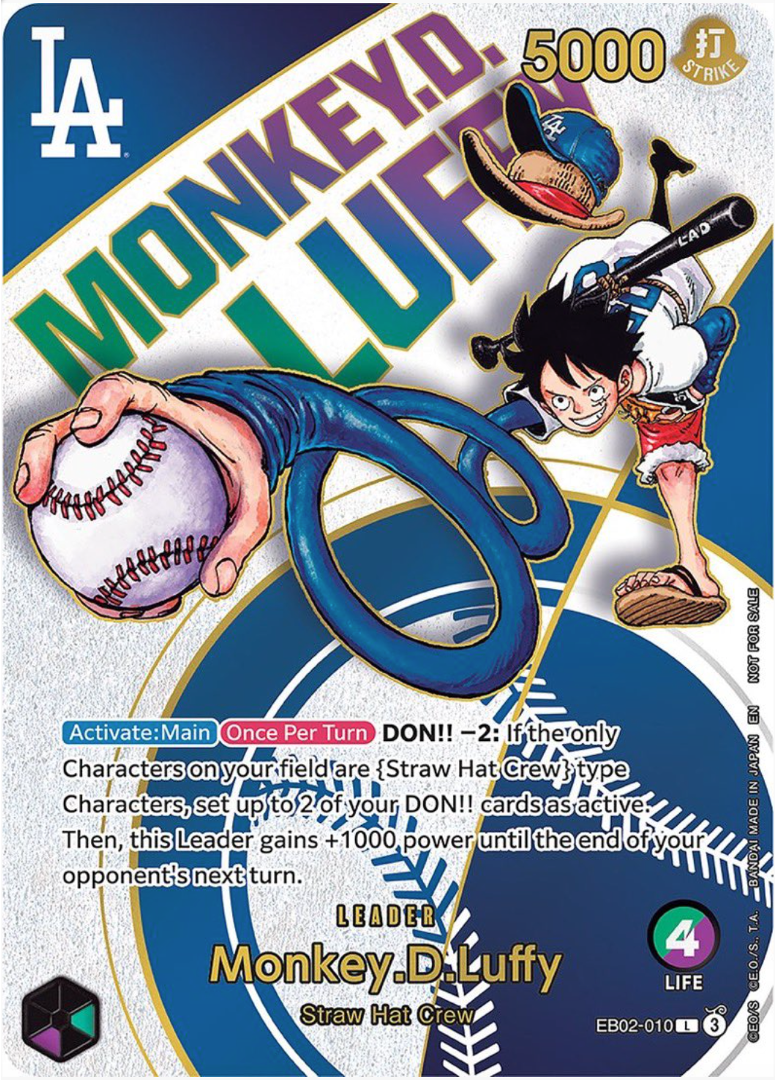 り*う様 【PSA9】ワンピースカード　ドジャース　ルフィ ワンピカード）【ドジャースルフィ（プロモ）】相場・価格・値段・金額